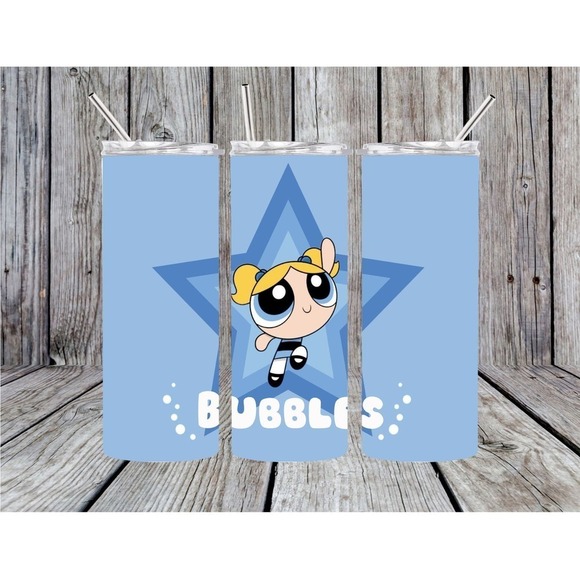 handmade Other - Powerpuff girls metal insulated stainless steel tumbler, 90s, cartoon, retro cup